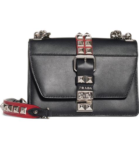 prada elektra leather shoulder bag|Prada.